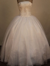 Brand new Ball Gown Strapless Floor-Length White Quinceanera Dresses Style LJ42491