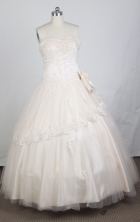 Elegant Ball Gown Sweetheart Floor-length Champagne Quinceanera Dress LZ426002
