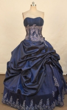 Elegant Ball Gown Sweetheart Floor-length Quinceanera Dresses Appliques Style FA-Z-0336