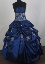 Perfect Ball Gown Strapless Floor-length Quinceanera Dress ZQ12426071