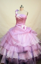 Perfect Ball gown One shoulder neck Floor-length Quinceanera Dresses Style FA-W-229