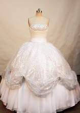 Unique Ball gown Strapless Floor-length Quinceanera Dresses Style FA-W-220