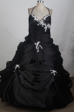 2012 Fashionable Ball Gown Halter Top Neck Floor-Length Quinceanera Dresses Style JP42618
