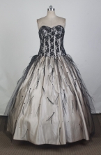 Gorgeous Ball Gown Strapless Floor-length  Ivory Quinceanera Dress X0426038