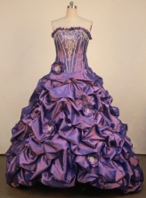 Classical Ball Gown Strapless Floor-Lengtrh Quinceanera Dresses Style X042445