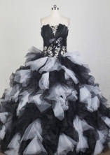 Discount Ball Gown Strapless Floor-length Hot Pink Quinceanera Dress X0426061