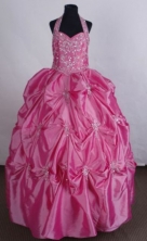 Exquisite Ball gown Halter top neck Floor-Length Quinceanera Dresses Style FA-Y-108