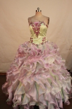 Luxurious Ball gown Strapless Floor-length Quinceanera Dresses Style FA-W-369