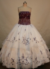 Romantic Ball gown Strapless Floor-length Quinceanera Dresses Style FA-C-009