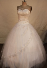 Simple Ball Gown Sweetheart Floor-length Quinceanera Dresses Appliques Style FA-Z-0333