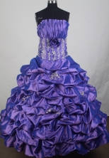 Unique Ball Gown Strapless Floor-Length Quinceanera Dresses Style JP42636