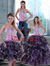2015 Detachable Fashionable Appliques and Ruffles Quince Dresses in Multi Color XFNAO5744TZA1FOR