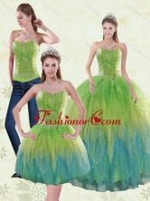 2015 The Super Hot Detachable Appliques and Ruffles Quince Dresses in Multi Color XFNAO5786TZA1FOR