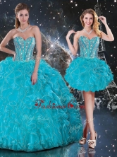 2016 Hot Sale Detachable Sweetheart Sweet 16 Dresses with Beading and Ruffles QDDTA109001FOR