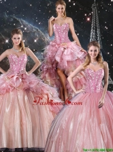 Beautiful 2016 Winter Ball Gown Beaded Tulle Detachable Sweet 16 Dresses with Belt QDDTA110001FOR