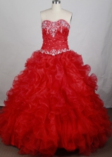 Classical Ball Gown Sweetheart   Neck Floor-length Quinceanera Dress LZ42617
