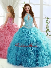 Fashionable Halter Top Detachable Sweet 16 Dresses with Beading and AppliquesSJQDDT558002FOR