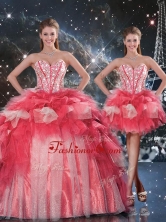 Fashionable Puffy Sweetheart Detachable Beading Quinceanera Gowns for Winter QDDTA101001FOR