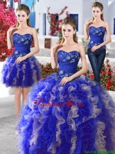 Hot Sale Really Puffy Organza Detachable Sweet 16 Dresses with Appliques and Ruffles YYPJ007CX003FOR