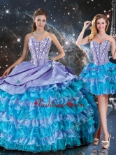 Luxurious Sweetheart Detachable Quinceanera Dresses with Beading and Ruffled Layers QDDTA94001FOR