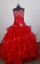 Romantic Ball Gown Sweetheart Neck Floor-length Quinceanera Dress LZ42609