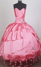 Romantic Ball Gown Sweetheart Neck Floor-length Quinceanera Dress LZ42612