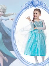  White and Blue Zipper V-neck Beading Toddler Flower Girl Dress Taffeta Long Sleeves