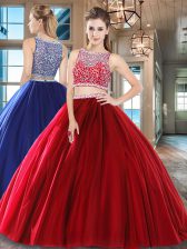 Trendy Sleeveless Beading Side Zipper 15th Birthday Dress