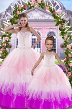 Customized Multi-color Sweetheart Neckline Beading Sweet 16 Dresses Sleeveless Lace Up