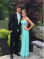  Sweetheart Sleeveless Chiffon Prom Evening Gown Beading Zipper