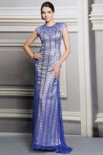 Best Selling Scoop Sleeveless Satin Dress for Prom Beading and Sequins Backless