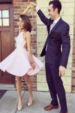 Decent Spaghetti Straps Sleeveless Satin Prom Gown Ruching Backless