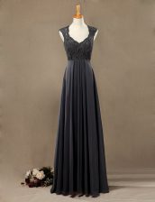  Black Scoop Zipper Lace Homecoming Dress Sleeveless