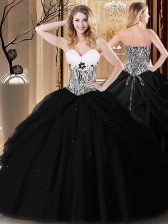 Simple Sleeveless Lace Up Floor Length Pick Ups and Pattern Vestidos de Quinceanera