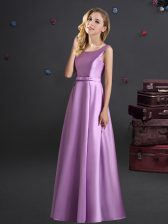  Square Sleeveless Elastic Woven Satin Damas Dress Bowknot Zipper