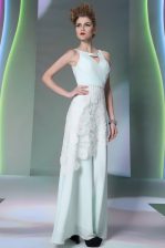  Apple Green Scoop Zipper Beading and Lace Evening Dress Sleeveless