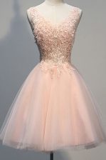 Comfortable Tulle Sleeveless Knee Length and Appliques