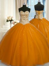 Dramatic Sleeveless Lace Up Floor Length Beading and Sequins Quinceanera Dresses