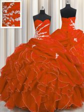 Low Price Sleeveless Lace Up Floor Length Beading and Appliques and Ruffles Sweet 16 Dress
