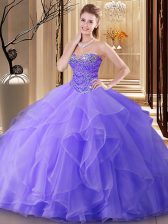 Custom Design Sleeveless Beading Lace Up Quinceanera Dress