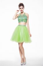 Fantastic Knee Length Scoop Sleeveless Backless