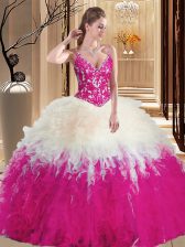 Beauteous Straps Floor Length Ball Gowns Sleeveless Multi-color Ball Gown Prom Dress Lace Up