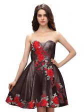 Chic Sleeveless Embroidery Zipper Dress for Prom