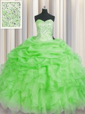  Floor Length Ball Gown Prom Dress Sweetheart Sleeveless Lace Up