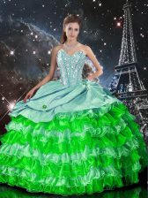 Enchanting Sweetheart Sleeveless Zipper Quinceanera Dresses Multi-color Organza