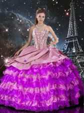 Charming Floor Length Multi-color Ball Gown Prom Dress Sweetheart Sleeveless Lace Up