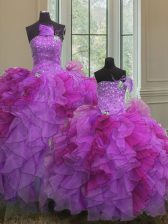  Floor Length Ball Gowns Sleeveless Multi-color Vestidos de Quinceanera Lace Up