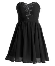 Designer Black Sweetheart Lace Up Beading Dress for Prom Sleeveless