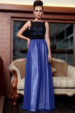 Charming Sleeveless Side Zipper Floor Length Beading and Appliques Prom Party Dress