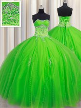  Sleeveless Beading Floor Length Vestidos de Quinceanera
